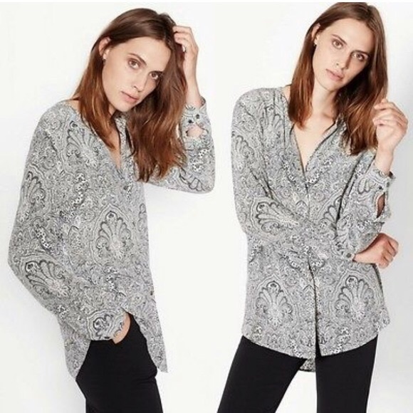 Equipment Tops - EQUIPMENT Faye Paisley Silk Blouse Tunic SIze L